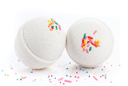 Handcrafted Confetti Birthday Cake Bath Bomb Fizzies for Natural Bath Soaks Confident Girls