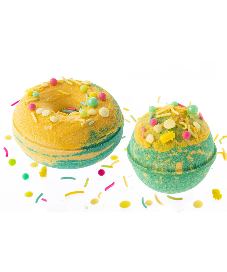 Handcrafted Tropical Donut Bath Bomb Scented in Sweet Pineapple