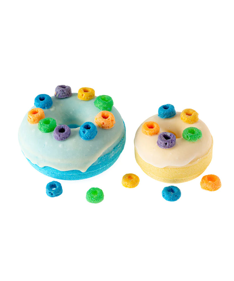 Colorful Fruit Loops Donut Bath Bomb Foaming Bath Soak