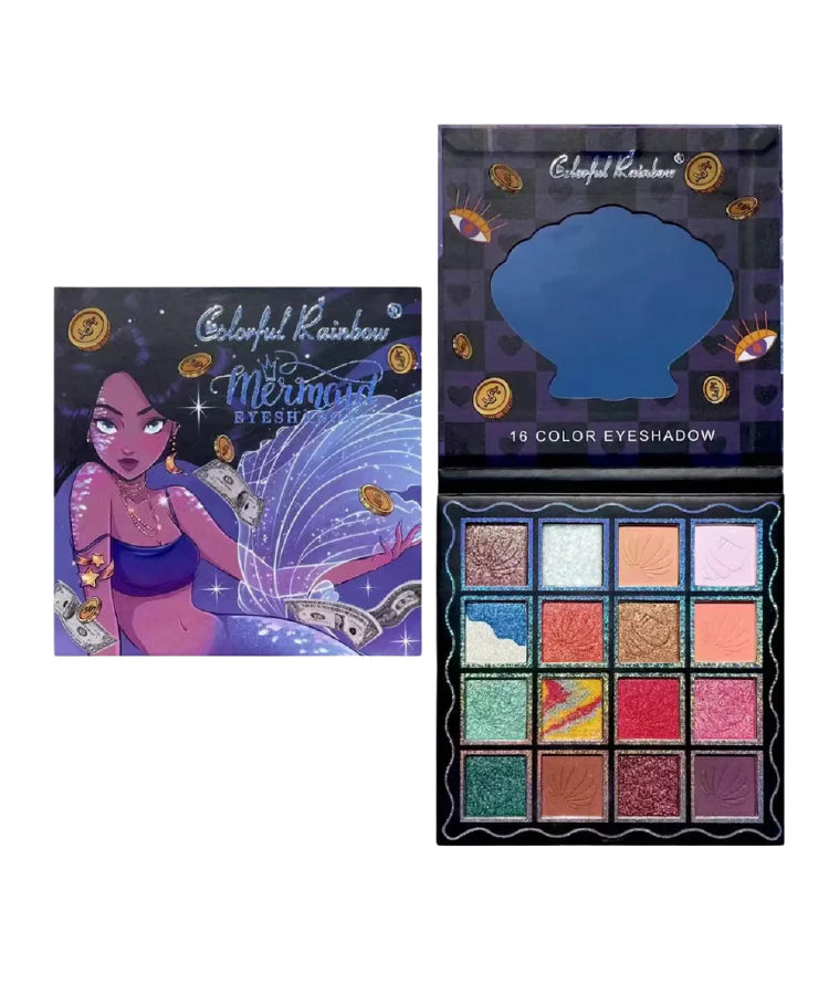 Colorful Rainbow Mermaid Eyeshadow Palettes