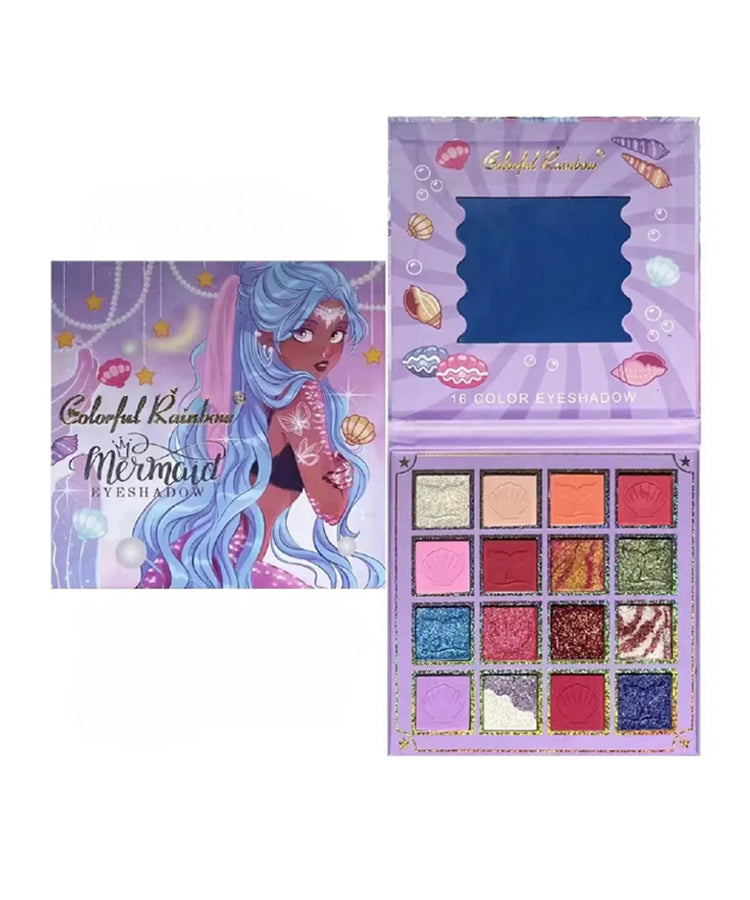 Colorful Rainbow Mermaid Eyeshadow Palettes