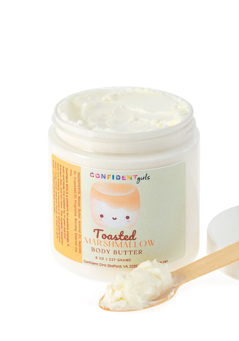 Artisanal Toasted Marshmallow Body Butter for all Skin & Hair Types Confident Girls