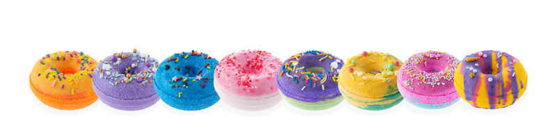 Scented donut bath bombs with sprinkles bundle gift set of 6 bath bomb fizzies