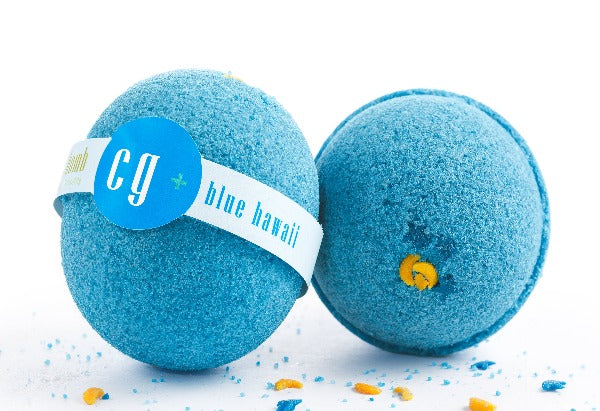 Blue Hawaii Bath bomb fizz with naturally moisturizing ingredients Confident Girls