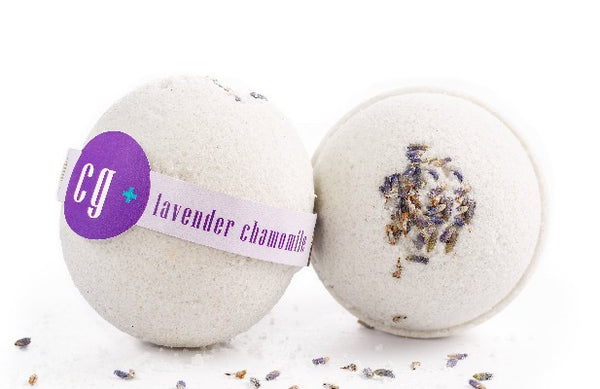Lavender Chamomile calming and relaxing bath bomb and shower steamer by Confident Girls
