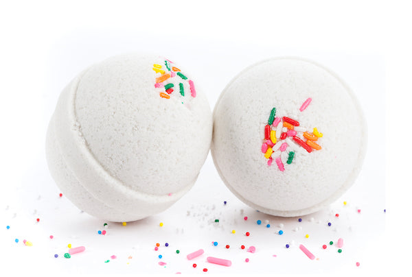 Handcrafted Confetti Birthday Cake Bath Bomb Fizzies for Natural Bath Soaks Confident Girls