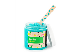 Hydrating Jamaica sugar scrub with organic ingredients that remove dead skin cells to reveal glowing hydrated skin
